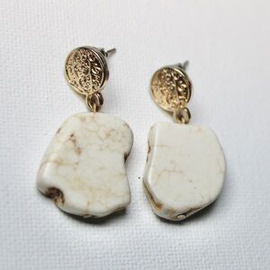 Vintage Faux Stone Stud Post Earrings